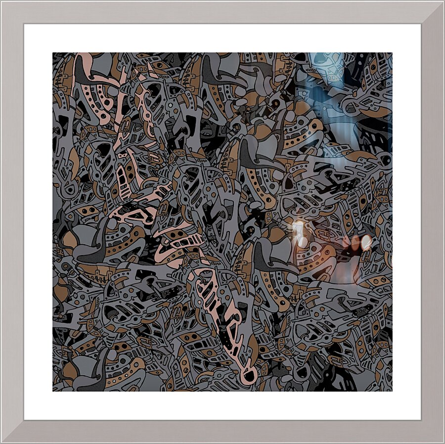 Electric Pantone Grey Gold2 CROP Picture Frame Printing